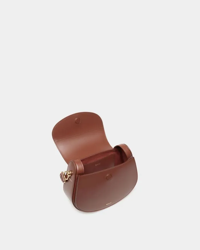 Women Bally Crossbody Bags Lune Crossbody Bag In Brown Leather Brown Women Bally Crossbody Bags Lune Crossbody Bag In Brown Leather Brown