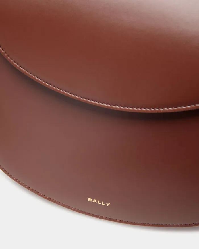 Women Bally Crossbody Bags Lune Crossbody Bag In Brown Leather Brown Women Bally Crossbody Bags Lune Crossbody Bag In Brown Leather Brown