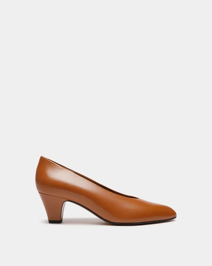 Women Bally Pumps Alva Pump In Brown Leather Brown
