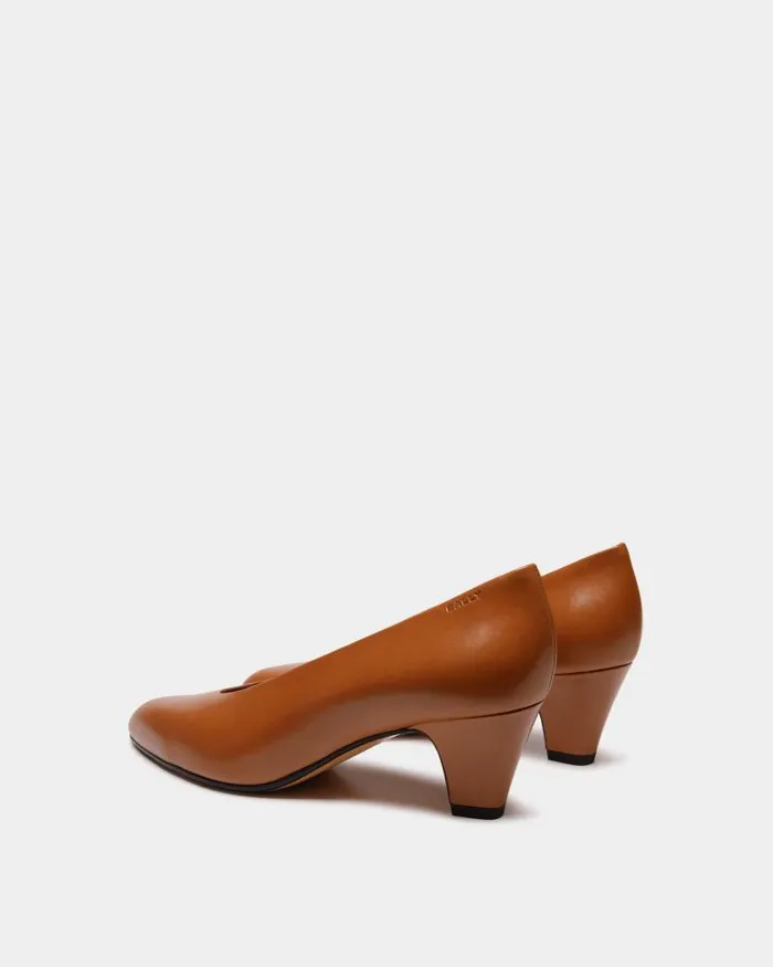 Women Bally Pumps Alva Pump In Brown Leather Brown Women Bally Pumps Alva Pump In Brown Leather Brown
