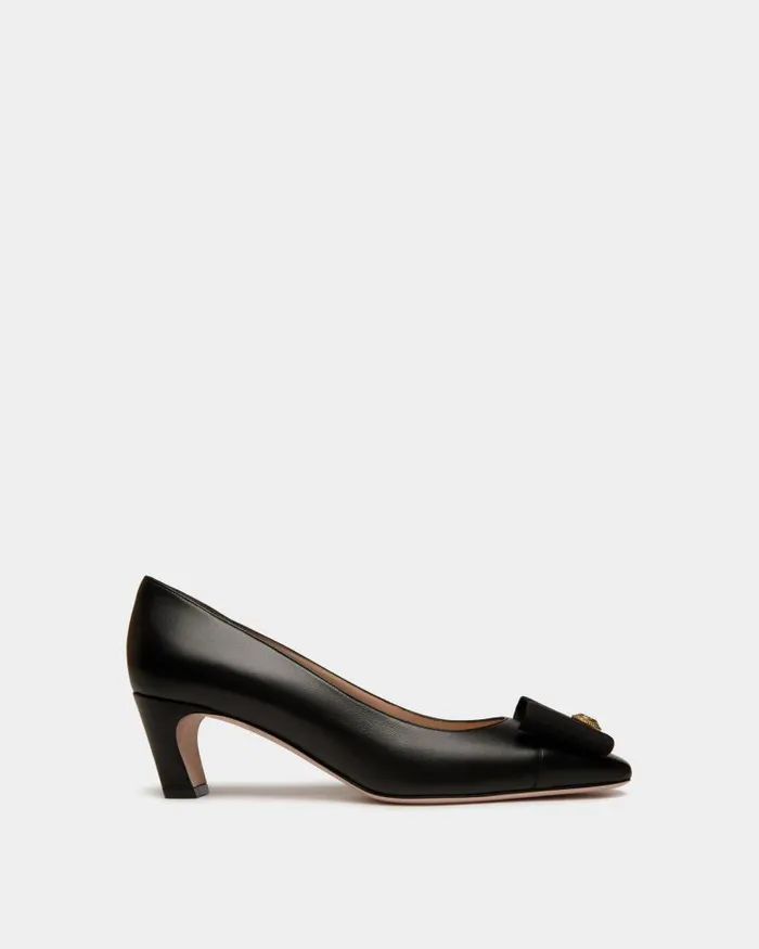 Women Bally Pumps BBow Pump In Black Leather Black