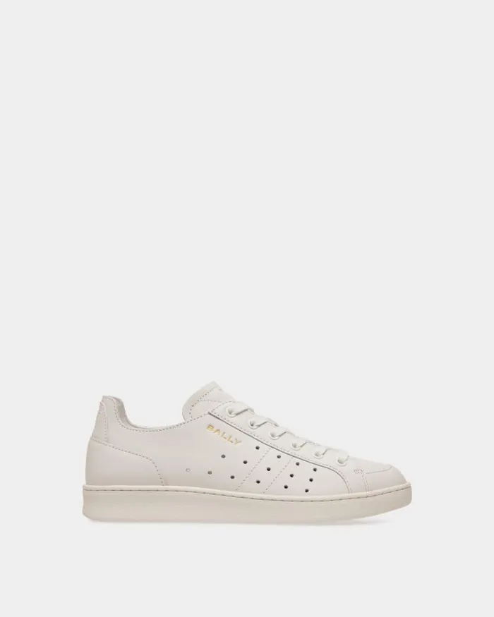 Women Bally Sneakers Tennis Sneaker In White Leather White