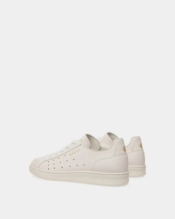 Women Bally Sneakers Tennis Sneaker In White Leather White Women Bally Sneakers Tennis Sneaker In White Leather White