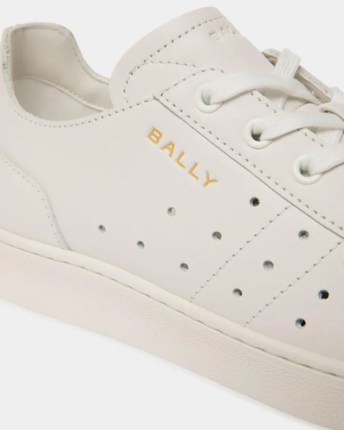 Women Bally Sneakers Tennis Sneaker In White Leather White Women Bally Sneakers Tennis Sneaker In White Leather White