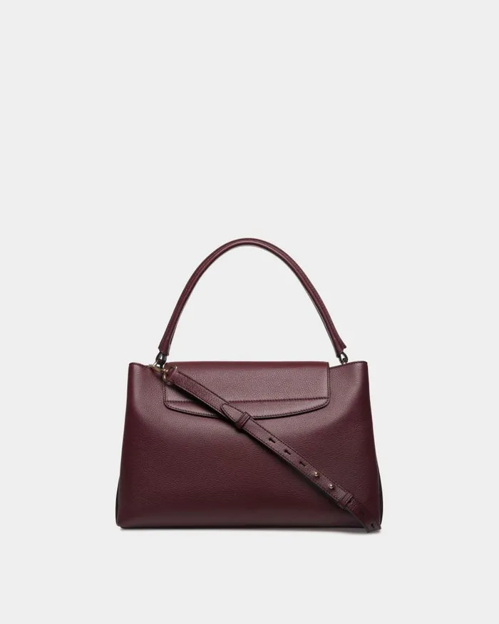 Women Bally Top Handle Bags Lock Me Top Handle Bag In Andorra Grained Leather Red Women Bally Top Handle Bags Lock Me Top Handle Bag In Andorra Grained Leather Red