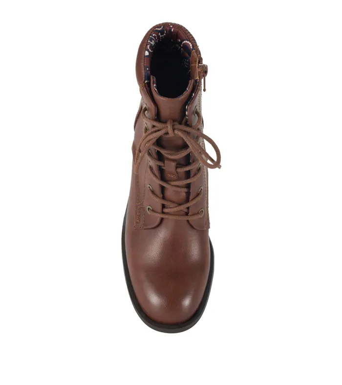 Women Baretraps Booties Allister Lace Up Bootie Brush Brown