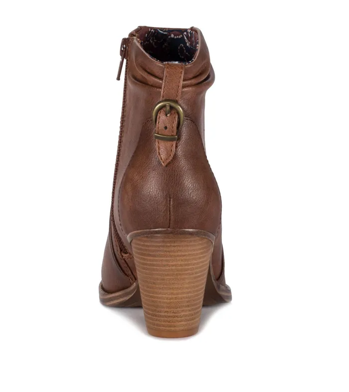 Women Baretraps Booties Charee Block Heel Bootie Brush Brown