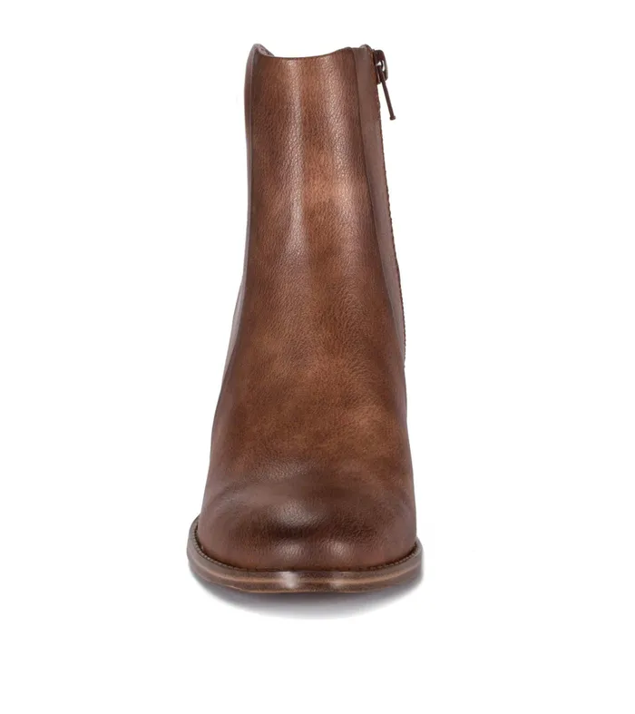 Women Baretraps Booties Charee Block Heel Bootie Brush Brown