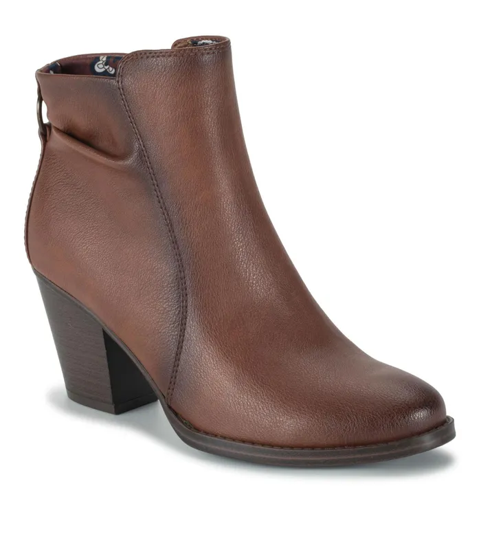 Women Baretraps Booties Crystal Block Heel Bootie Oak
