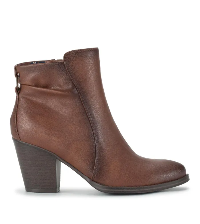 Women Baretraps Booties Crystal Block Heel Bootie Oak