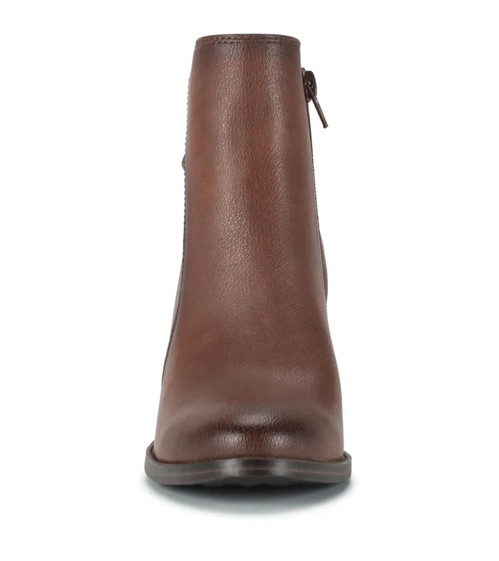 Women Baretraps Booties Crystal Block Heel Bootie Oak