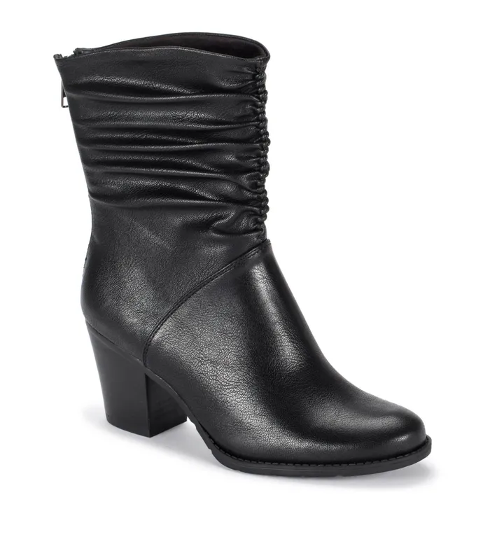 Women Baretraps Booties Leslie Block Heel Slouch Boot Black