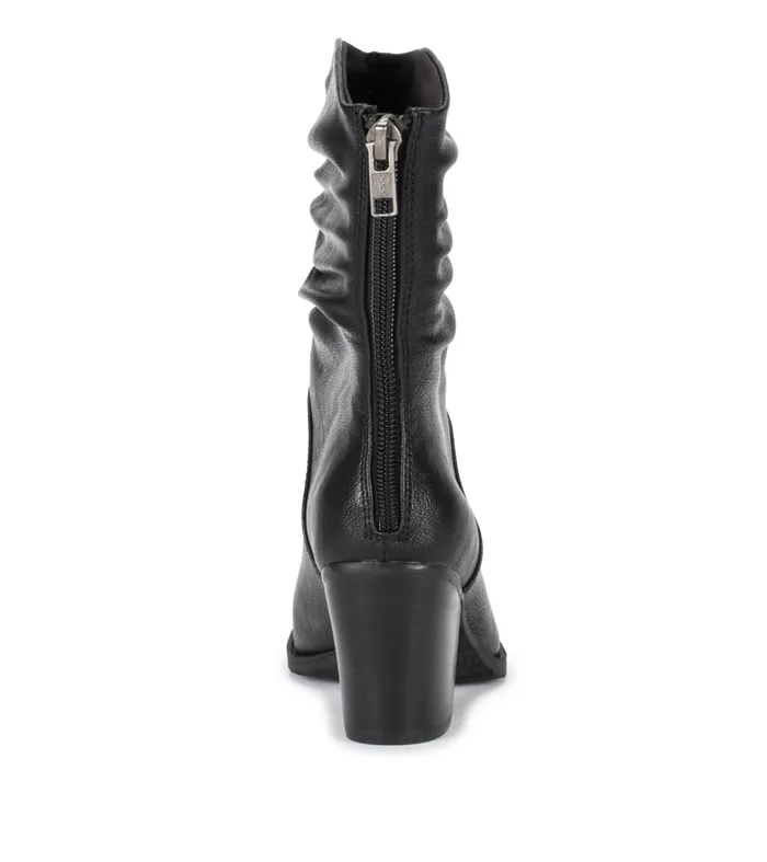 Women Baretraps Booties Leslie Block Heel Slouch Boot Black