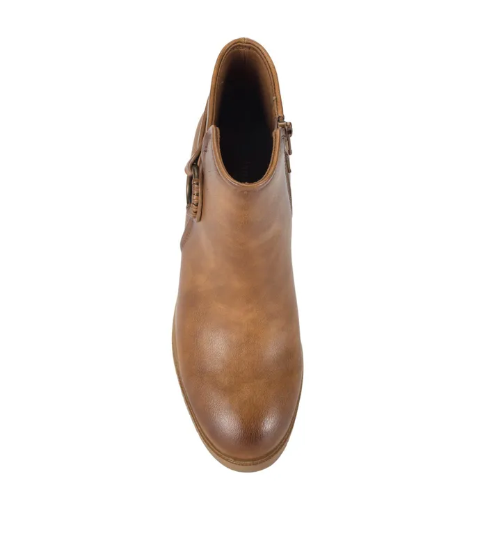 Women Baretraps Posture Plus Boots Felicia Bootie Cognac