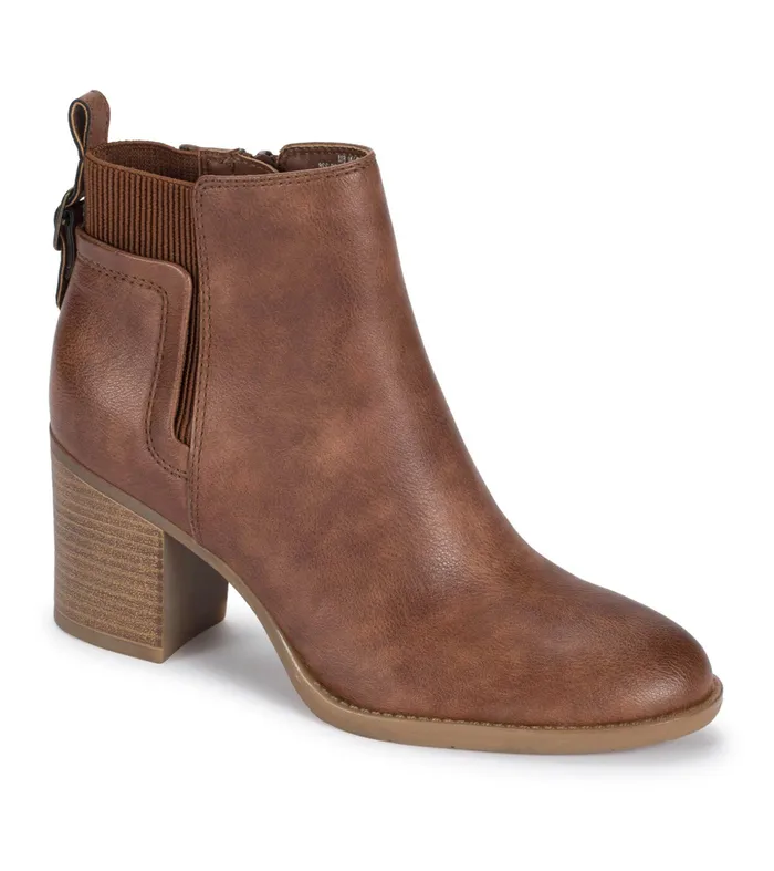 Women Baretraps Posture Plus Boots Rhoslyn Block Heel Bootie Brush Brown