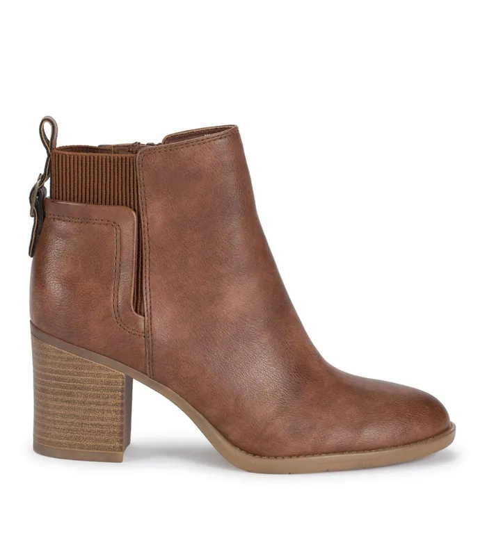 Women Baretraps Posture Plus Boots Rhoslyn Block Heel Bootie Brush Brown
