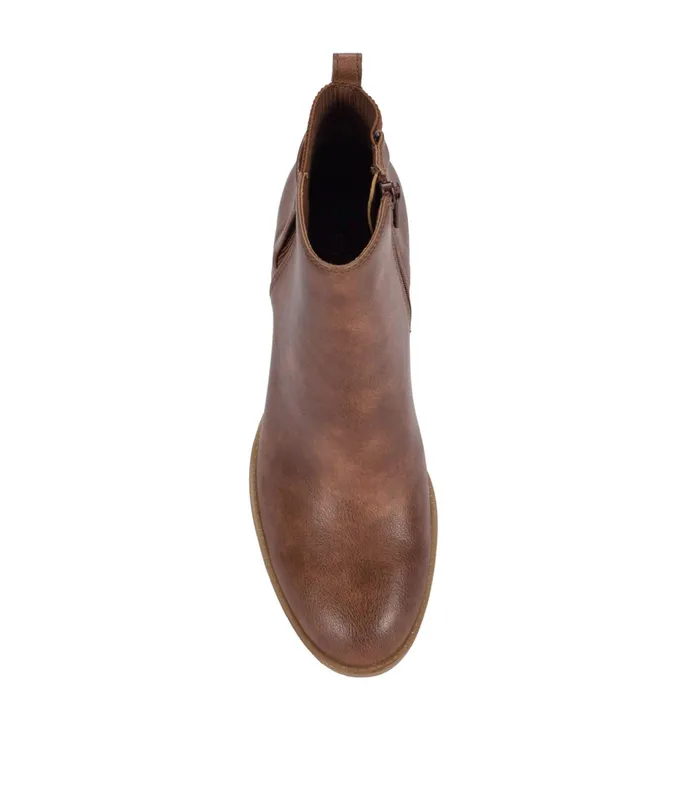 Women Baretraps Posture Plus Boots Rhoslyn Block Heel Bootie Brush Brown