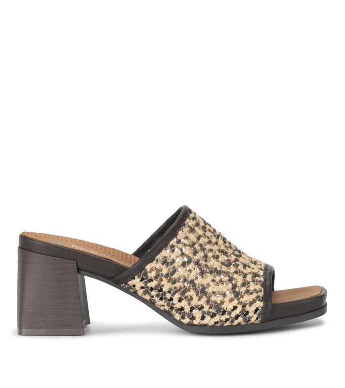 Women Baretraps Posture Plus Sandals Brenda Block Heel Sandal Natural Multi