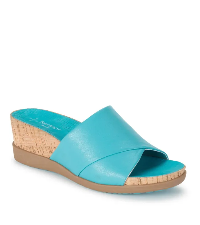 Women Baretraps Posture Plus Sandals Dawny Wedge Slide Sandal Turquoise
