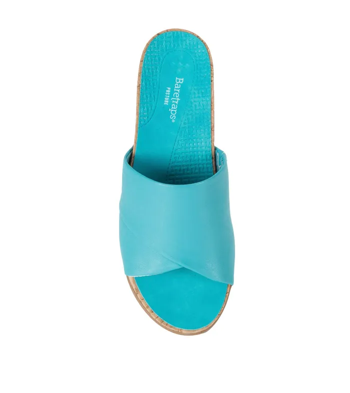 Women Baretraps Posture Plus Sandals Dawny Wedge Slide Sandal Turquoise