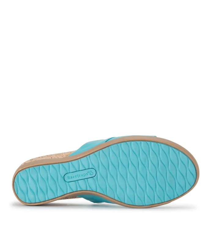 Women Baretraps Posture Plus Sandals Dawny Wedge Slide Sandal Turquoise