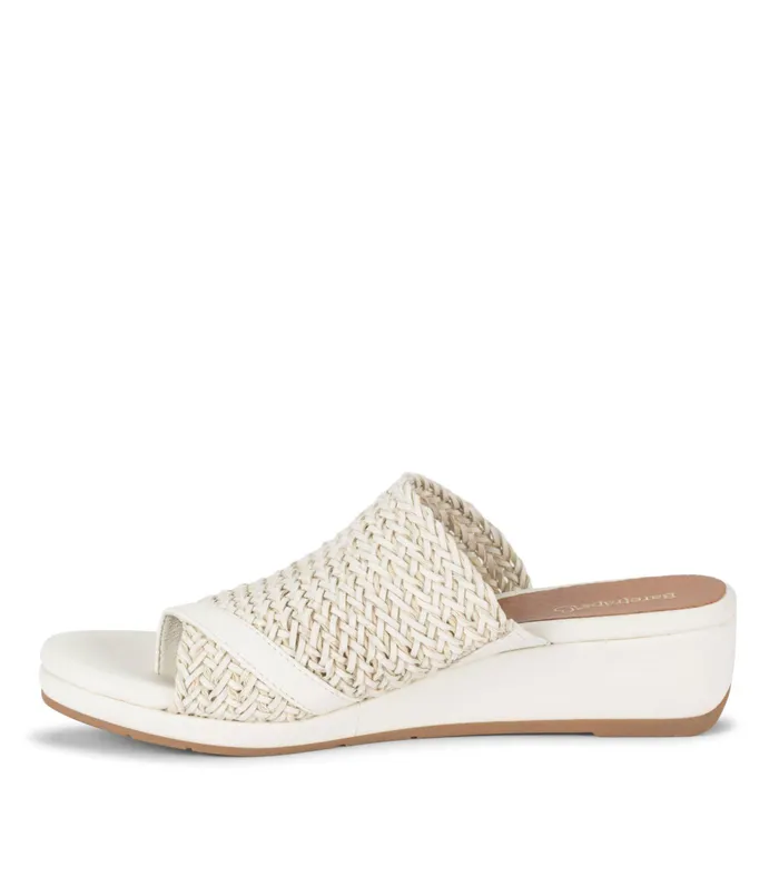 Women Baretraps Slides and Slip On Sandals Abey Wedge Slide Sandal Cream