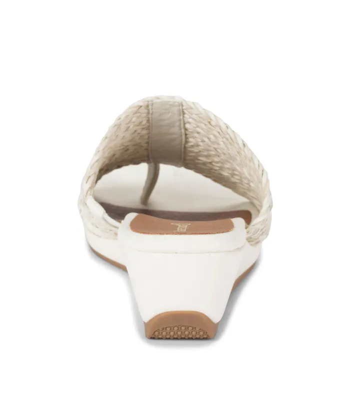 Women Baretraps Slides and Slip On Sandals Abey Wedge Slide Sandal Cream