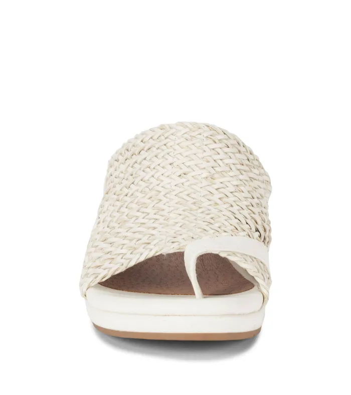 Women Baretraps Slides and Slip On Sandals Abey Wedge Slide Sandal Cream