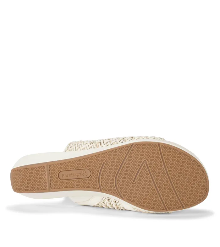 Women Baretraps Slides and Slip On Sandals Abey Wedge Slide Sandal Cream