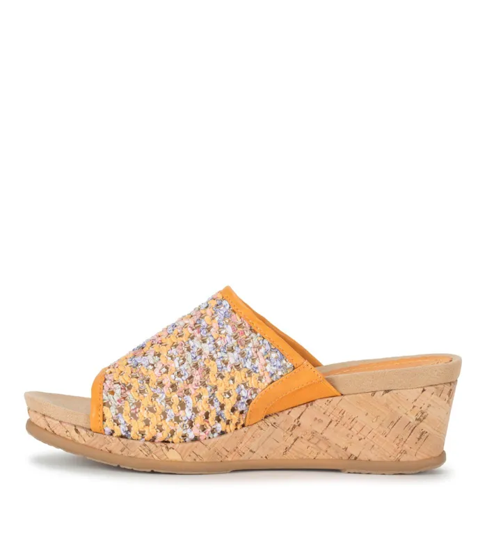 Women Baretraps Slides and Slip On Sandals Flossey Wedge Slide Sandal Sun Multi Floral
