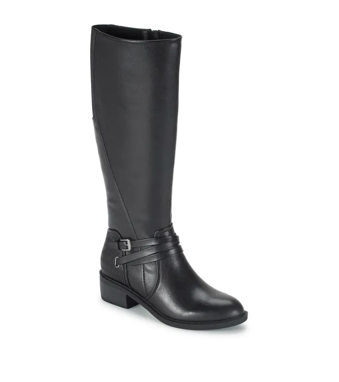 Women Baretraps Wide Calf Boots Stratford Wide Calf Riding Boot Black