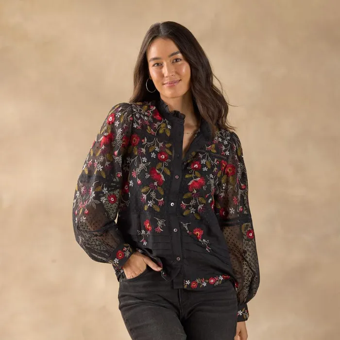 Women Beaumont Blooms Top Black Sundance Catalog Tops Women Beaumont Blooms Top Black Sundance Catalog Tops