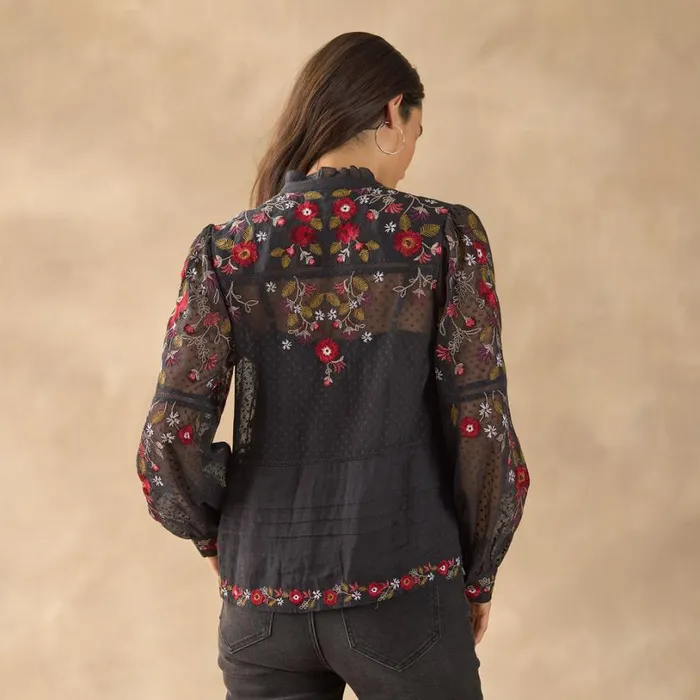 Women Beaumont Blooms Top Black Sundance Catalog Tops Women Beaumont Blooms Top Black Sundance Catalog Tops