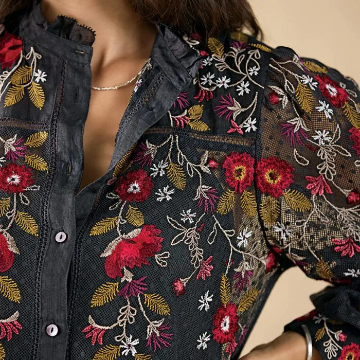 Women Beaumont Blooms Top Black Sundance Catalog Tops Women Beaumont Blooms Top Black Sundance Catalog Tops