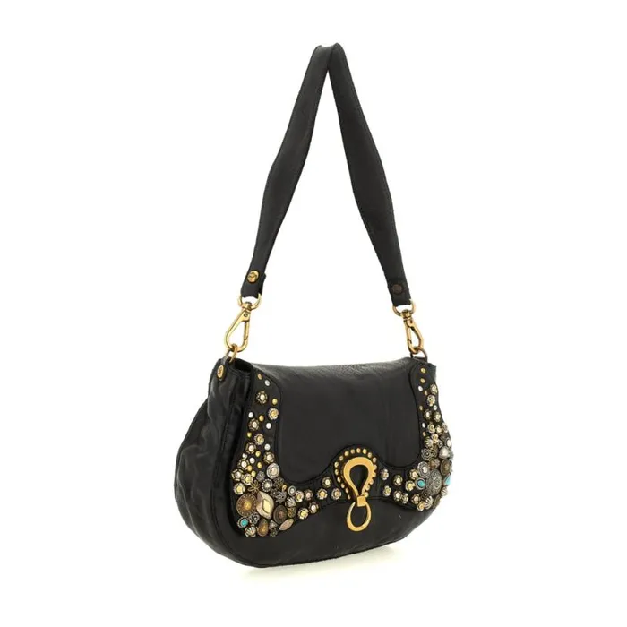 Women Bella Di Notte Black Campomaggi ShoulderHobo Bag Women Bella Di Notte Black Campomaggi ShoulderHobo Bag