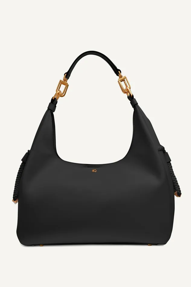 Women BELLEROSE HOBO Black Donna Karan New York Shoulder And Hobo Bags