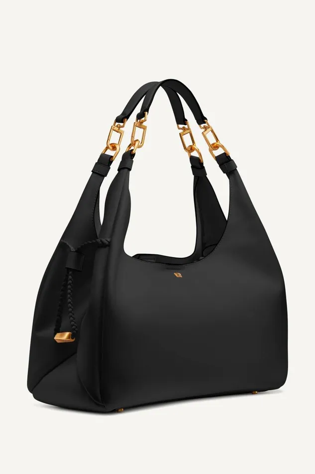 Women BELLEROSE HOBO Black Donna Karan New York Shoulder And Hobo Bags Women BELLEROSE HOBO Black Donna Karan New York Shoulder And Hobo Bags