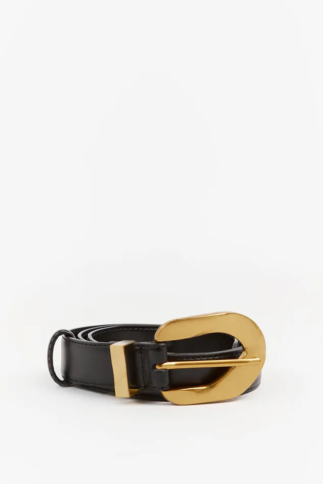 Women Belts DISSH ALBURY BLACK LEATHER BELT