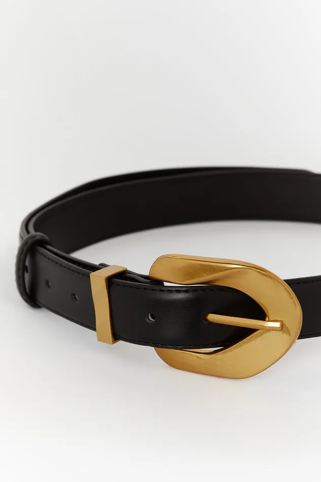 Women Belts DISSH ALBURY BLACK LEATHER BELT
