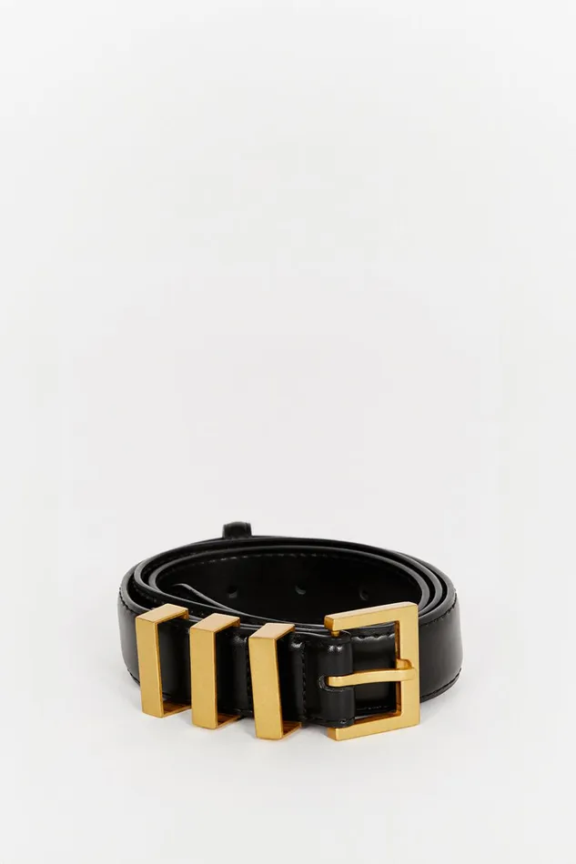 Women Belts DISSH TOBIAS BLACK LEATHER BELT