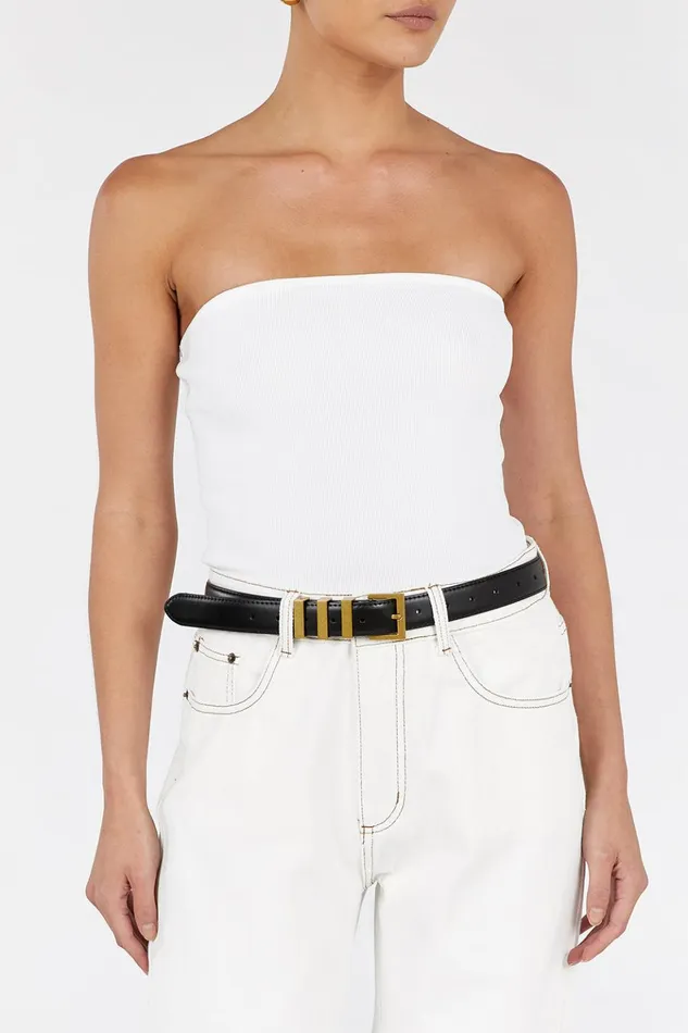 Women Belts DISSH TOBIAS BLACK LEATHER BELT