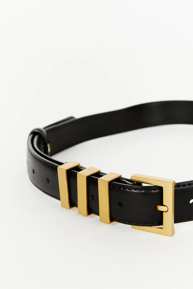 Women Belts DISSH TOBIAS BLACK LEATHER BELT
