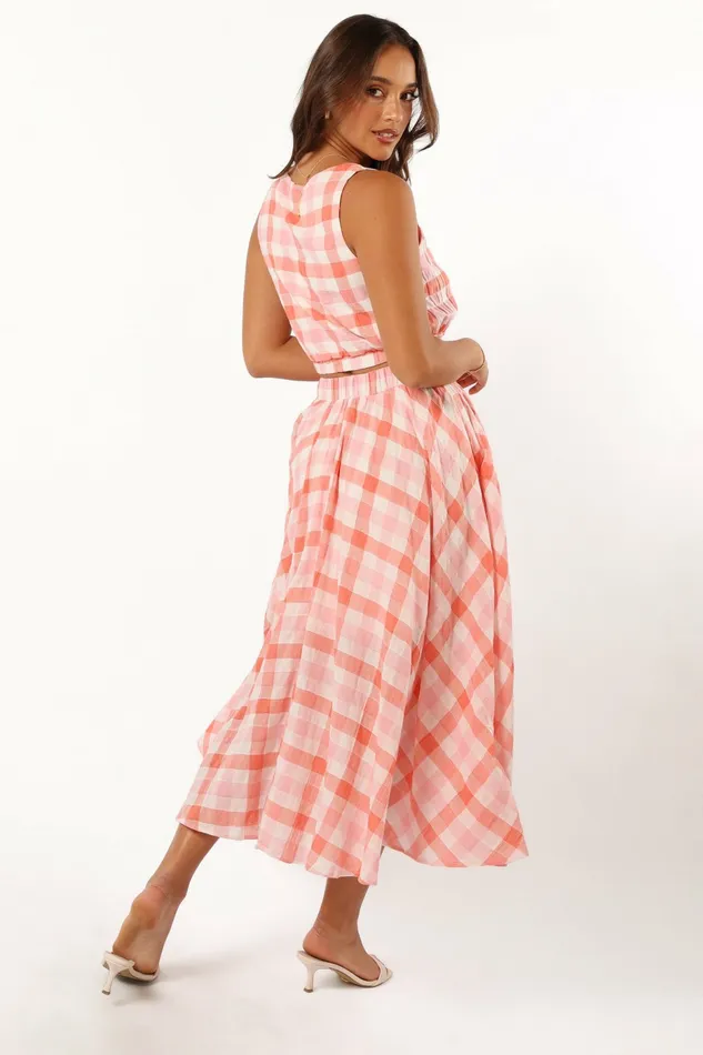 Women Betty Midi Skirt Rosey Pink Matching Sets Petal and Pup