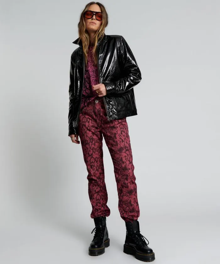 Women BLACK OUT PATENT LEATHER JACKET One Teaspoon Jackets