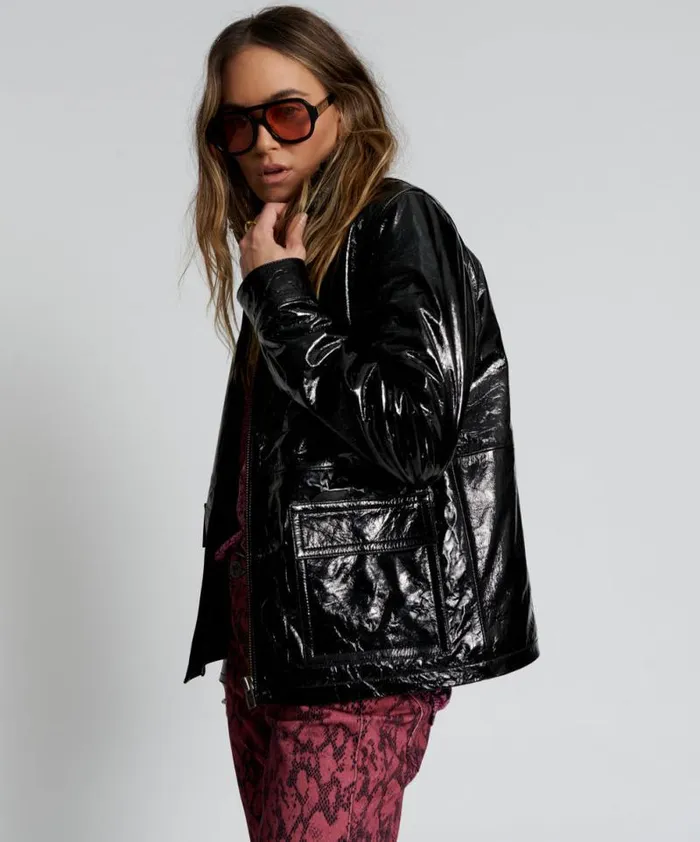 Women BLACK OUT PATENT LEATHER JACKET One Teaspoon Jackets Women BLACK OUT PATENT LEATHER JACKET One Teaspoon Jackets