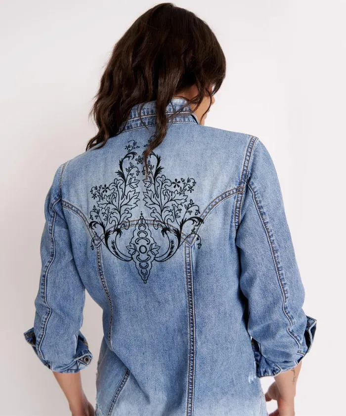 Women BLACKSTONE FITTED DENIM SHIRT One Teaspoon Denim Tops