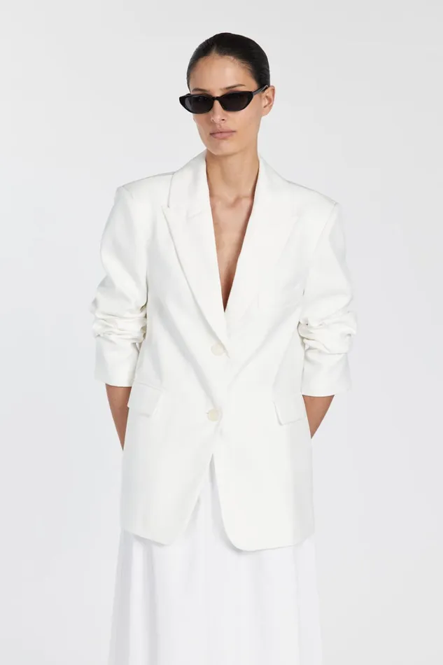 Women Blazers DISSH HARLEY WHITE BOYFRIEND BLAZER