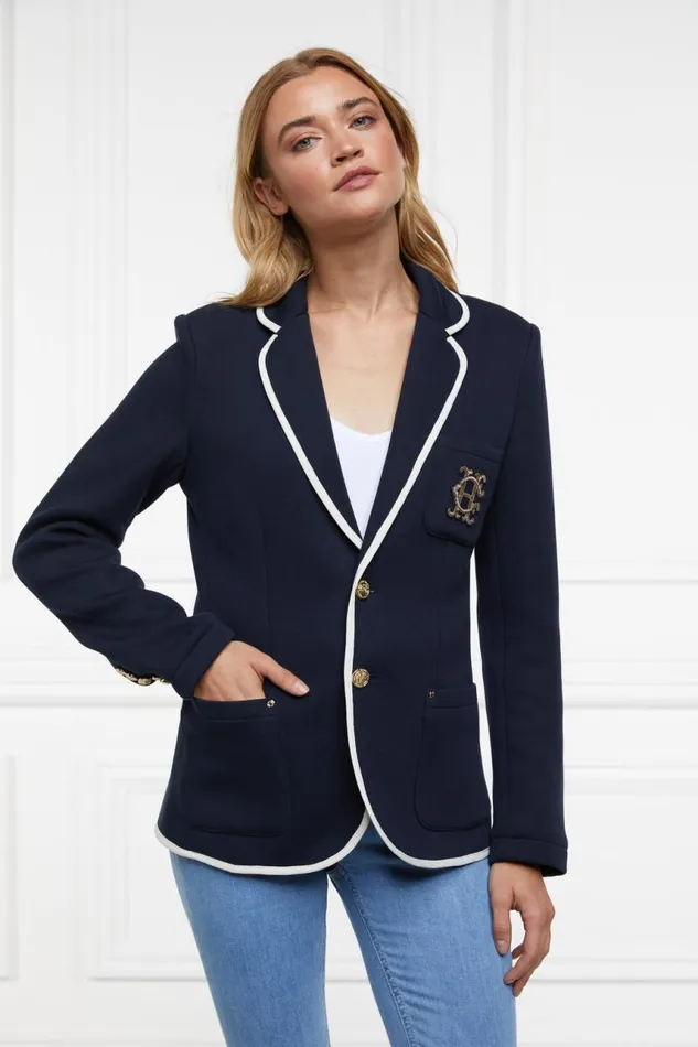 Women Blazers Holland Cooper Henley Blazer Ink Navy