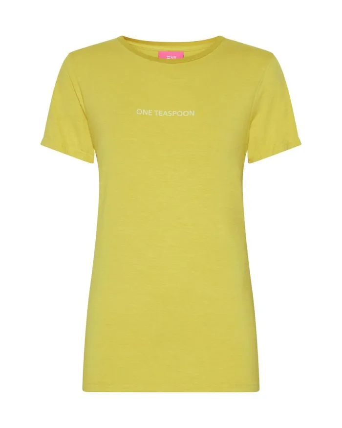 Women BLAZING YELLOW LOGO FITTED TEE One Teaspoon Tees and Tanks Women BLAZING YELLOW LOGO FITTED TEE One Teaspoon Tees and Tanks