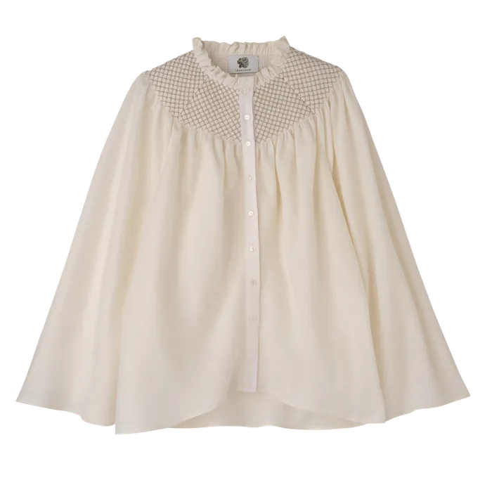 Women Blouse Ecru Tops and Blouses Longchamp